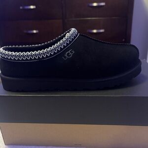 UGG Black Slip-On with White Accent